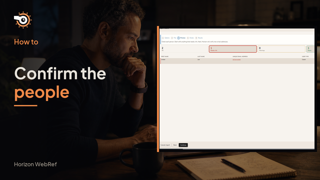 Video thumbnail: How to Import Users from a Spreadsheet in Horizon WebRef