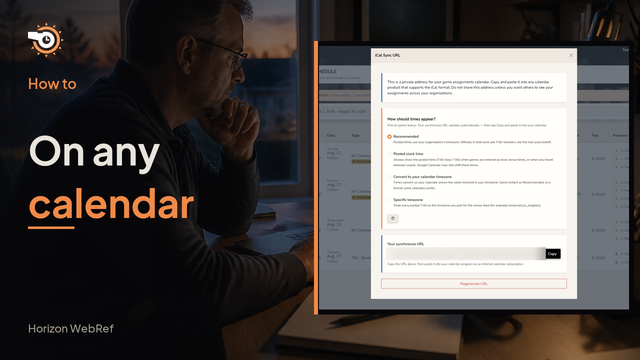 Video thumbnail: How to Use Your iCal Sync URL in Horizon WebRef